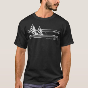North Topsail Beach NC Vintage Sailing 70s Nautica T-Shirt