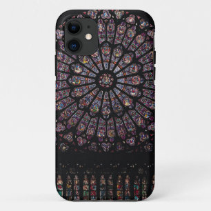 North transept rose window depicting the Virgin an iPhone 11 Case