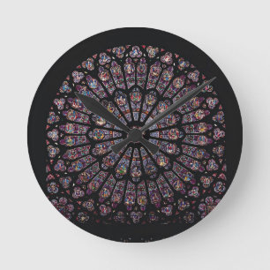 North transept rose window depicting the Virgin an Round Clock