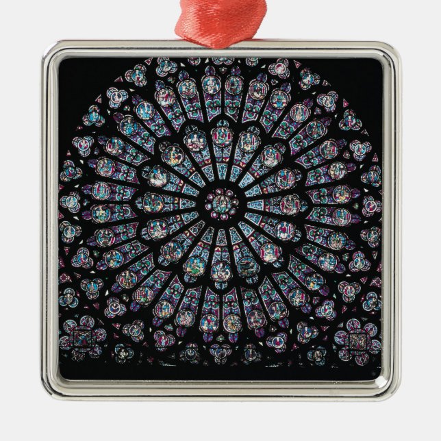 North transept rose window metal tree decoration (Front)