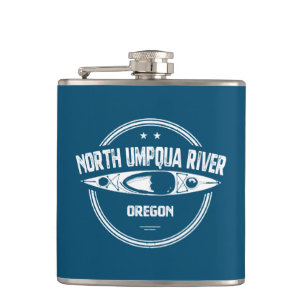 North Umpqua River Oregon Kayak Hip Flask