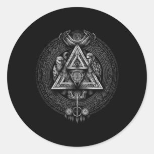 North Valhalla Norse Mythology Classic Round Sticker