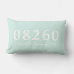 North Wildwood NJ 08260 Pillow, Beach Housewarming Lumbar Cushion