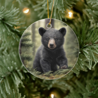 North Woods  Little Black Bear Cub Ornament
