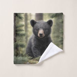 North Woods Little Black Bear Cub Towel