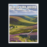 North York Moors National Park England Postcard<br><div class="desc">The North York Moors, located in northern England, is a vast expanse of heather-covered uplands, deep valleys, and rugged coastline that forms one of the UK’s most cherished national parks. Known for its sweeping moorland vistas that turn a vibrant purple in late summer, the region offers a dramatic contrast between...</div>