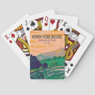 North York Moors National Park England Vintage  Playing Cards