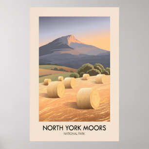 North York Moors National Park Modern Travel Poster
