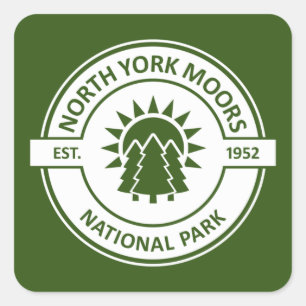 North York Moors National Park Sun Trees Square Sticker