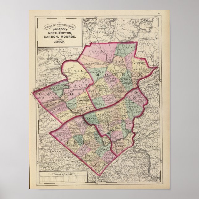 Northampton, Carbon, Monroe, Lehigh counties Poster (Front)