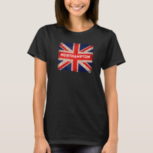Northampton Flag Born And Bred Football Rugby T-Shirt