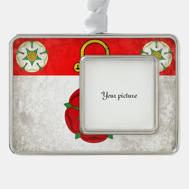 Northamptonshire Silver Plated Framed Ornament (Front)