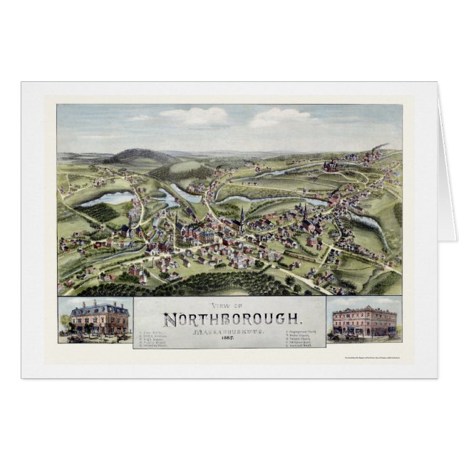 Northborough, MA Panoramic Map - 1887 (Front Horizontal)