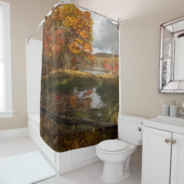 Northeast Autumn Shower Curtain (In Situ)