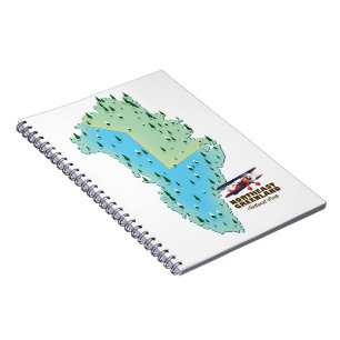 Northeast Greenland National Park map Notebook
