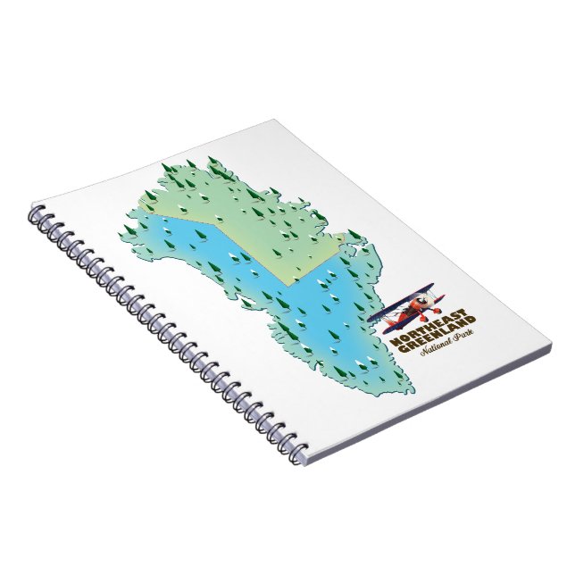 Northeast Greenland National Park map Notebook (Right Side)