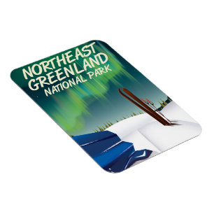 Northeast Greenland travel poster Magnet
