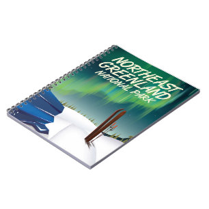 Northeast Greenland travel poster Notebook