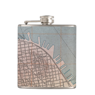 Northeast San Francisco Topographic Map Hip Flask
