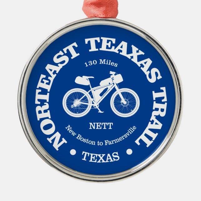 Northeast Texas Trail (cycling)  Metal Ornament (Front)