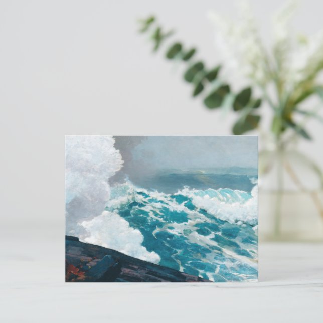 Northeaster (1895) by Winslow Homer - Overnight Wa Postcard (Standing Front)