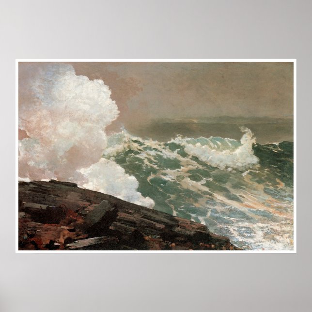 Northeaster, 1895 Winslow Homer Poster (Front)