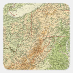 Northeastern states square sticker