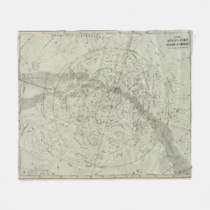 Norther Night Sky map Fleece Blanket