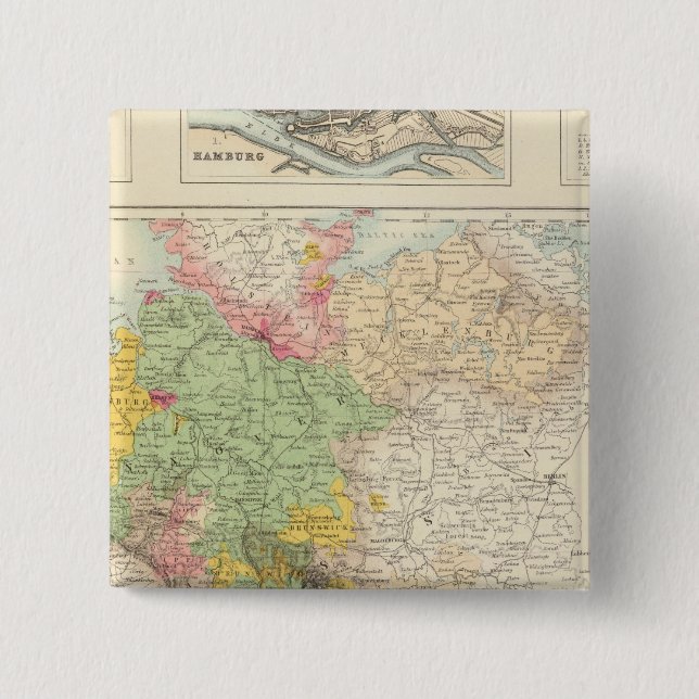 Northern and Central Germany 15 Cm Square Badge (Front)