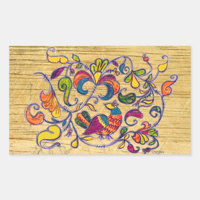 Northern Bird from Russia Rectangular Sticker (Front)