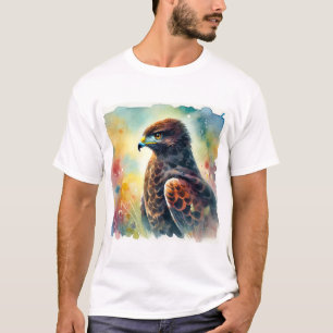 Northern Black Buzzard 160724AREF251 - Watercolor T-Shirt
