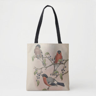 Northern Bullfinch by John Gould Tote Bag