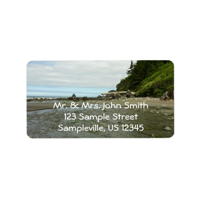 Northern California Coastline from Redwood Park Label (Front)