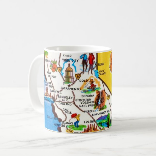 Northern California Map Mug (Front Left)