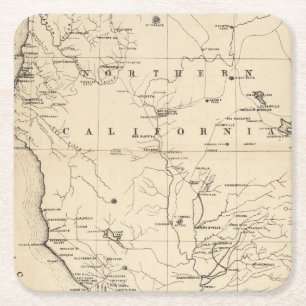 Northern California Square Paper Coaster