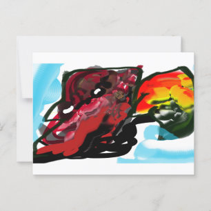 Northern Cardinal  Autumn joy Postcard