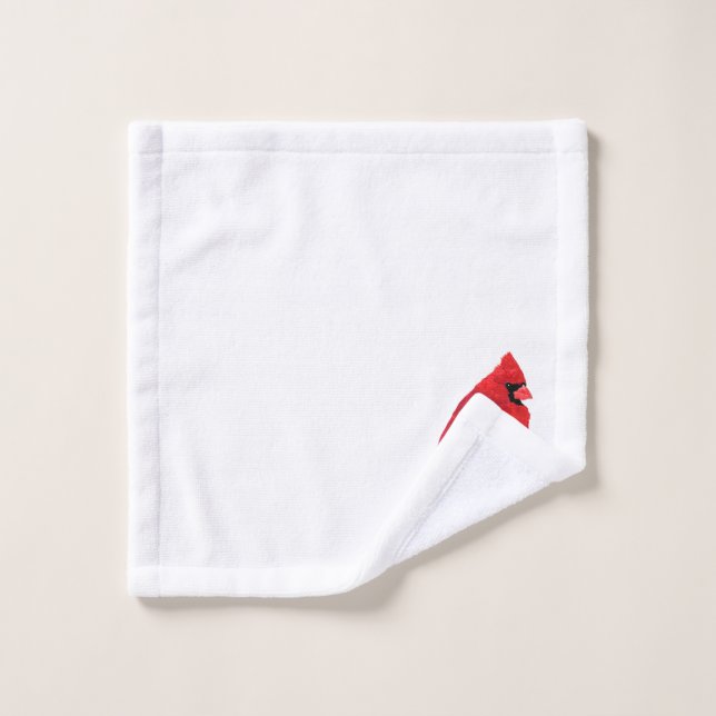 Northern Cardinal Bath Towel Set (Wash Cloth)