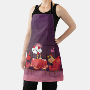 Northern Cardinal Birds Dinner Date Apron