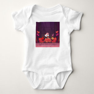 Northern Cardinal Birds Dinner Date Baby Bodysuit
