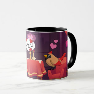 Northern Cardinal Birds Dinner Date Mug