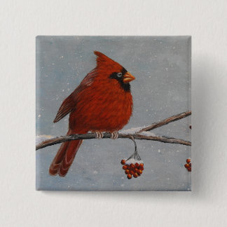 Northern Cardinal - Button