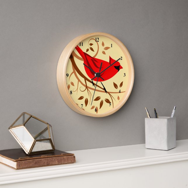 Northern Cardinal Clocks (Office)