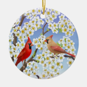 Northern Cardinal Couple Ornament