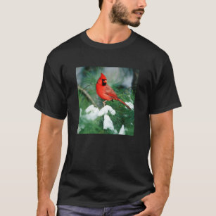 Northern Cardinal male on tree, IL T-Shirt