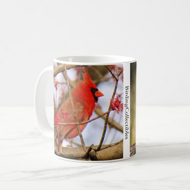 Northern Cardinal Mug II by BirdingCollectibles (Front Left)