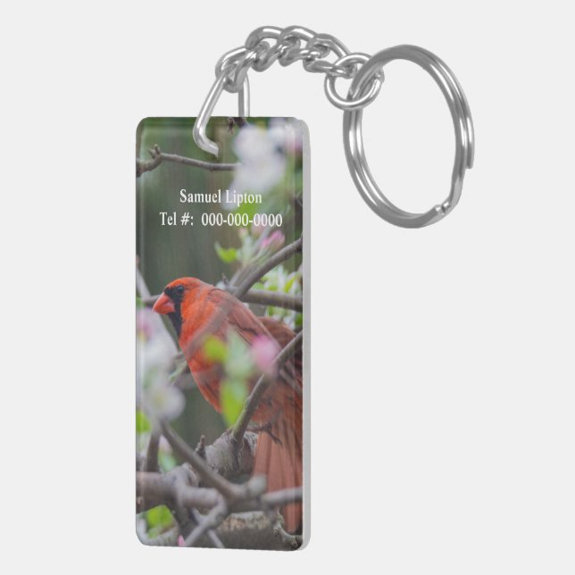 Northern Cardinal Pair Key Ring (Back Right)