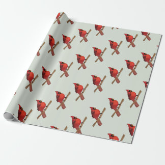 Northern Cardinal Red Bird Wrapping Paper