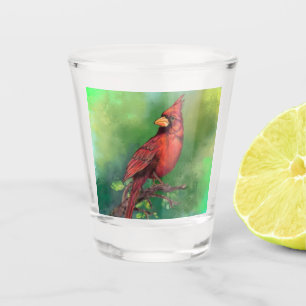 Northern Cardinal Shot Glass