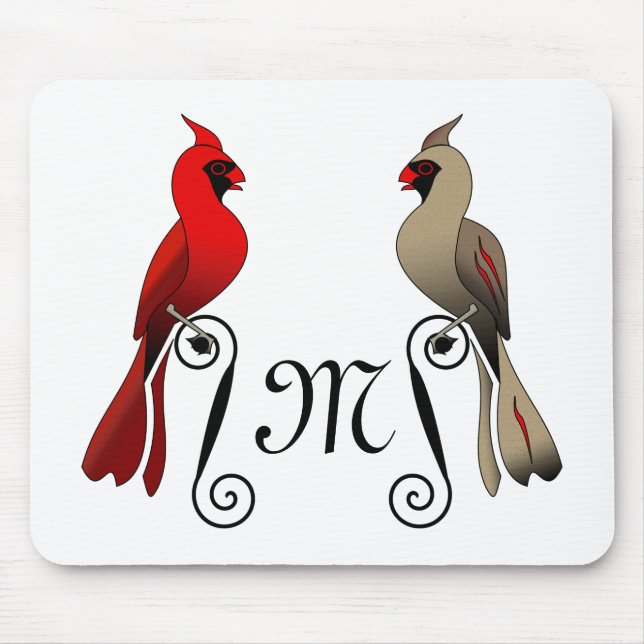 Northern Cardinal SongBird Mouse Pad (Front)