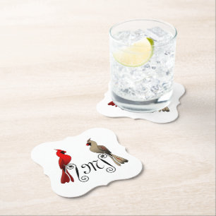 Northern Cardinal SongBird Paper Coaster